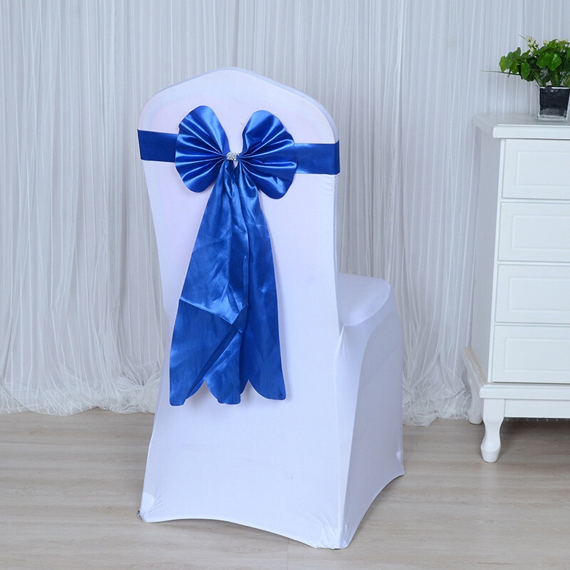 Nemokamas elastingas vestuvių viešbučio kėdės užvalkalas, aksesuarai, kėdės dirželiai, kėdės atlošas, gėlė, ilga uodega, kaspinas, lanko apdaila