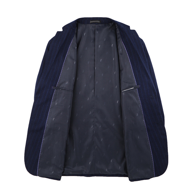 Fat man jesensko novo muško odijelo velike veličine poslovno ležerno odijelo s prugastim printom Muško jednokratno odijelo