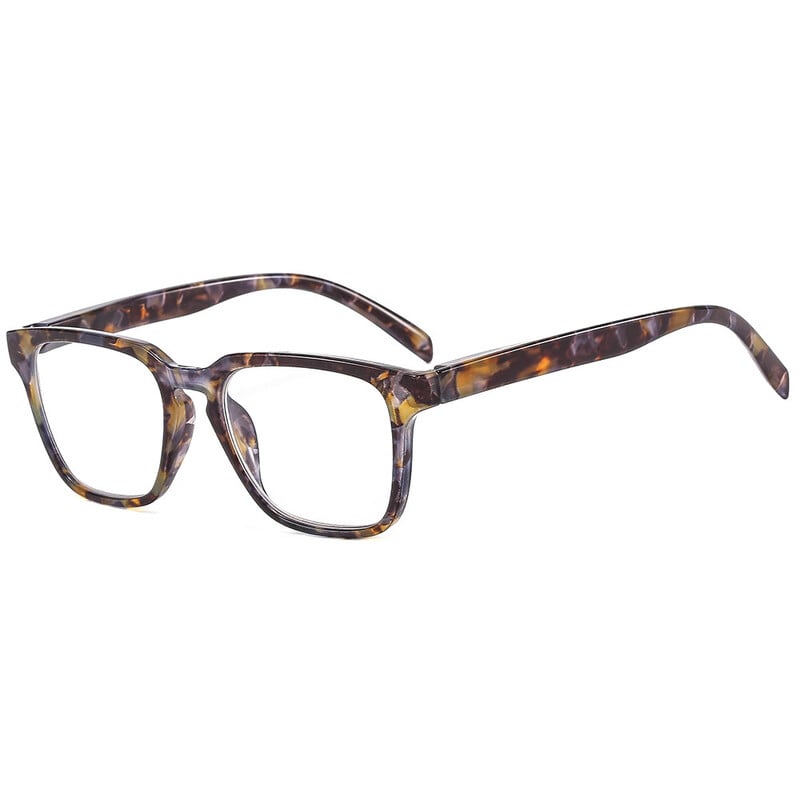 Очила за четене с квадратна голяма рамка с леопардов принт с висока разделителна способност за мъже и жени на средна възраст и възрастни, същият стил, модерни и модерни очила за четене 