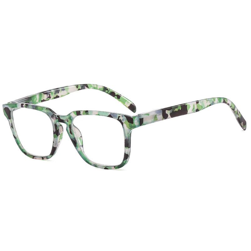 Очила за четене с квадратна голяма рамка с леопардов принт с висока разделителна способност за мъже и жени на средна възраст и възрастни, същият стил, модерни и модерни очила за четене 