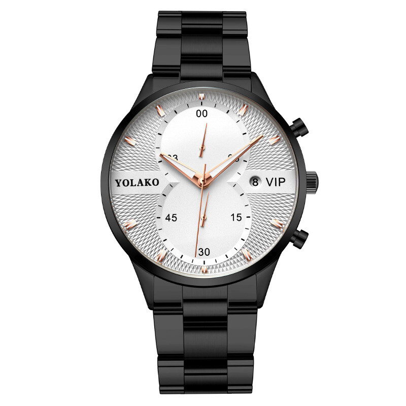 Външна търговия горещо продаван Douyin предаване на живо горещо продаван календар VIP мъжки часовник мъжки часовник със стоманена лента кварцов часовник едно парче дропшиппинг