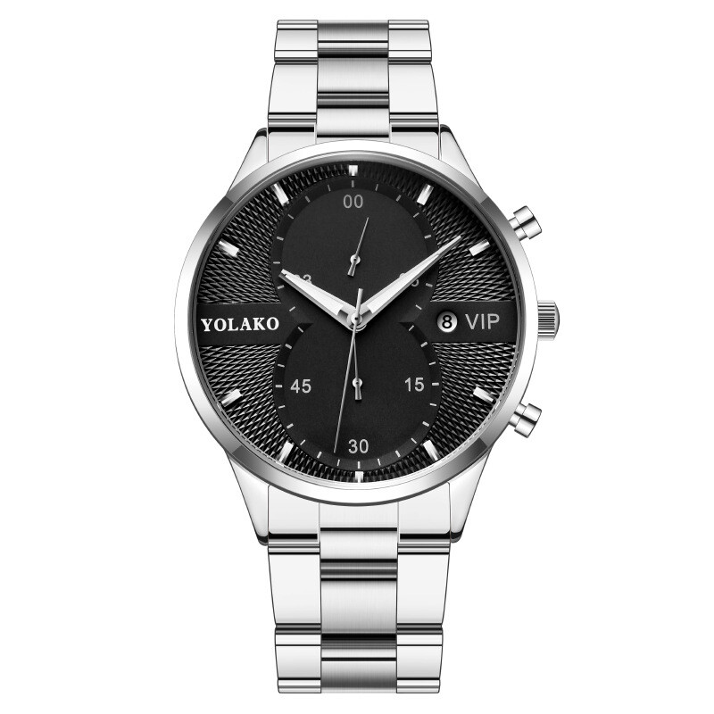 Външна търговия горещо продаван Douyin предаване на живо горещо продаван календар VIP мъжки часовник мъжки часовник със стоманена лента кварцов часовник едно парче дропшиппинг