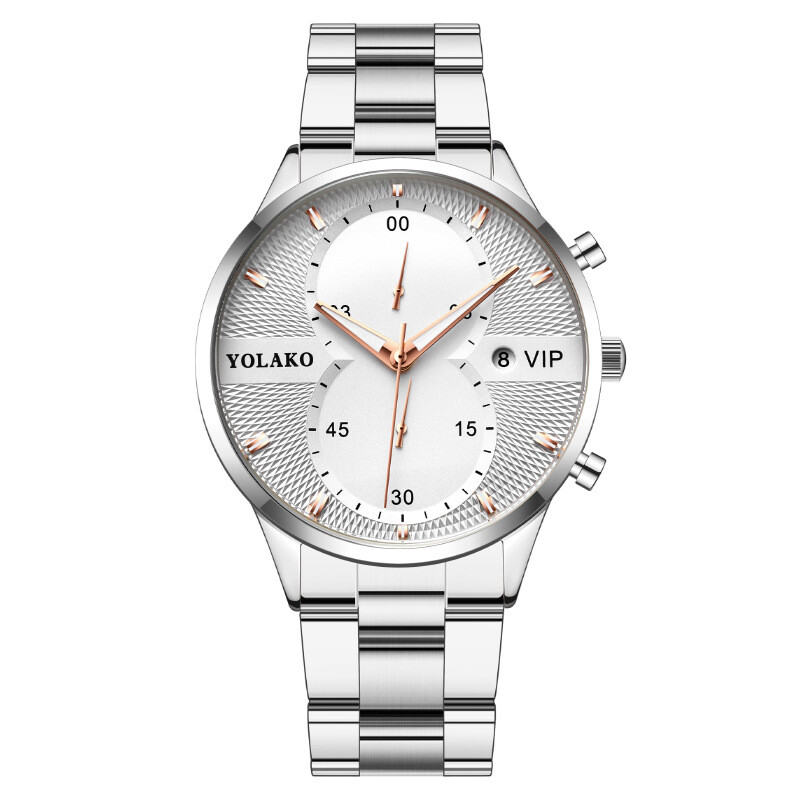 Външна търговия горещо продаван Douyin предаване на живо горещо продаван календар VIP мъжки часовник мъжки часовник със стоманена лента кварцов часовник едно парче дропшиппинг