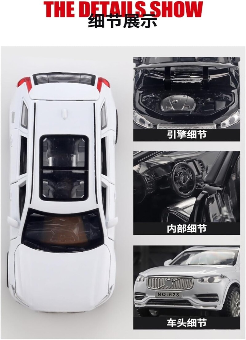 Метална кола Volvo, със звук светлини 14 х 5 х 5 см, Мащаб 1:32