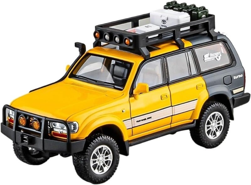 Метална кола Land Cruiser, Звук, Светлини, 22 х 8 х 10 см, Мащаб 1:24