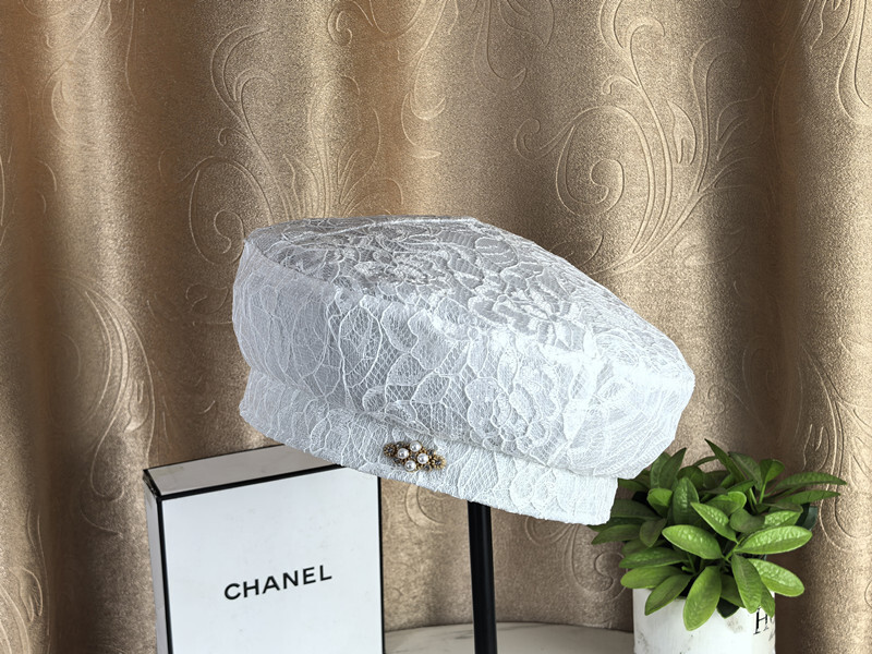 Stil coreean, plasă nouă de dantelă, pălărie cu beretă roșie pentru femei, temperament de primăvară și toamnă, față universală, pălărie mică de artist de modă respirabilă