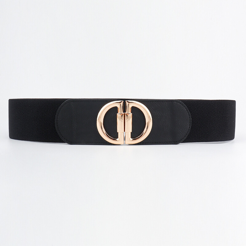 Европейска и американска мода семпла дамска декоративна еластична стегната широка колан висок клас универсална декоративна пола яке 2023