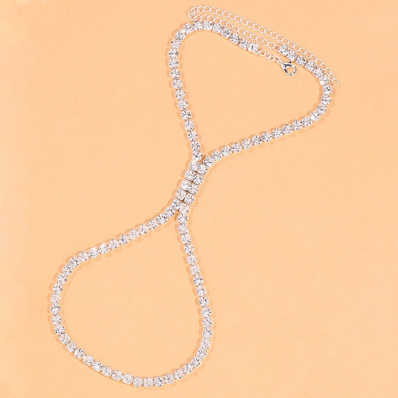 Tarptautinė papuošalų didmeninė prekyba Europos ir Amerikos universalūs paprasti aukštakulniai pėdų papuošalai blizgūs kristalai madingi aksesuarai kulkšnys