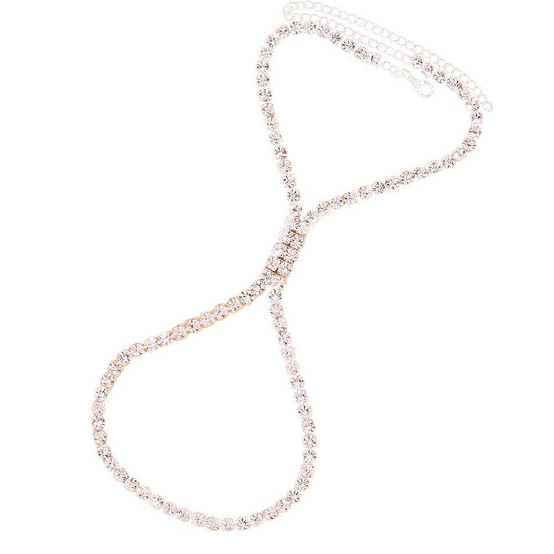 Tarptautinė papuošalų didmeninė prekyba Europos ir Amerikos universalūs paprasti aukštakulniai pėdų papuošalai blizgūs kristalai madingi aksesuarai kulkšnys