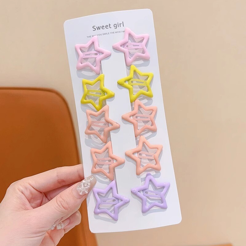 Цветна звезда фиби женски бретон чело фиби петолъчка звезда странична скоба 2025 нова bb скоба за глава