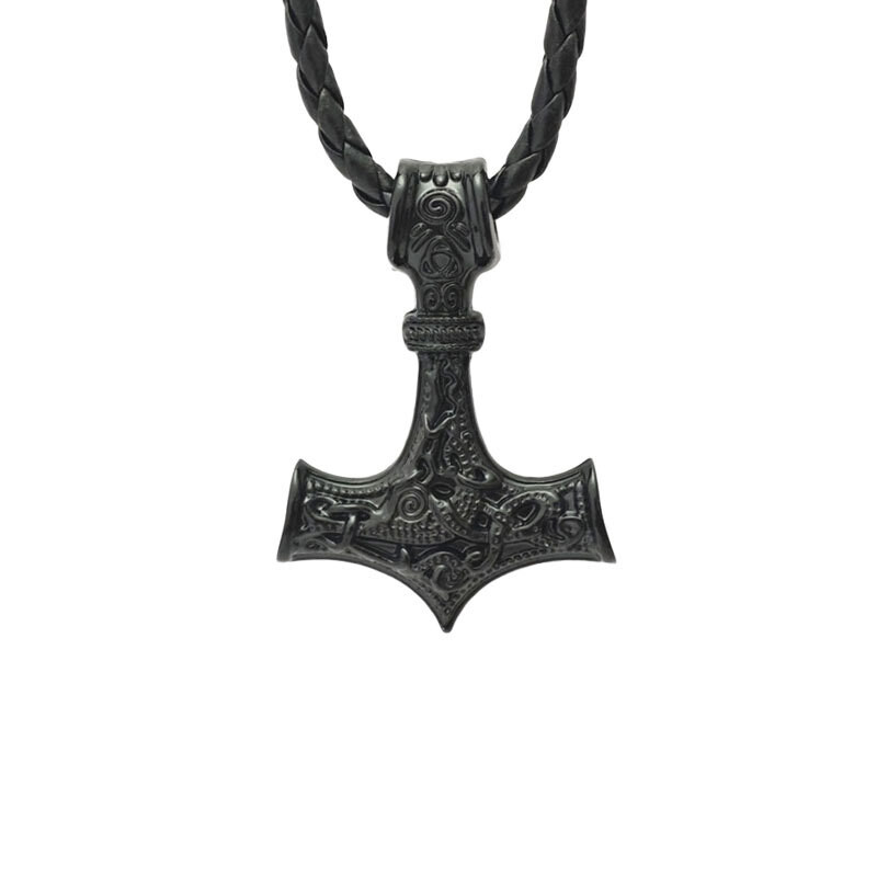 Трансгранични горещи продажби Nordic Viking Viking Odin триъгълен възел Thor`s hammer мъжко колие с висулка на едро