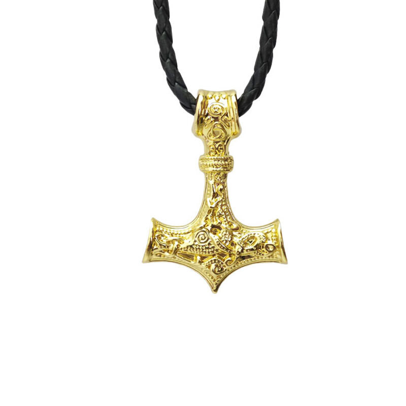 Трансгранични горещи продажби Nordic Viking Viking Odin триъгълен възел Thor`s hammer мъжко колие с висулка на едро