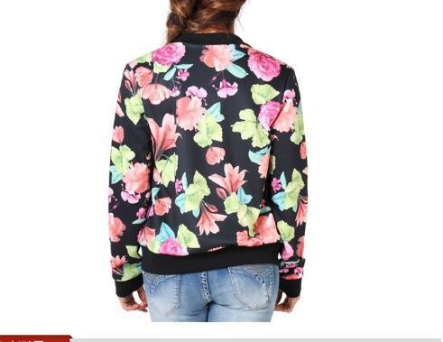 Jachetă de damă de toamnă europeană și americană 2019 cu jachetă de baseball imprimată haină scurtă