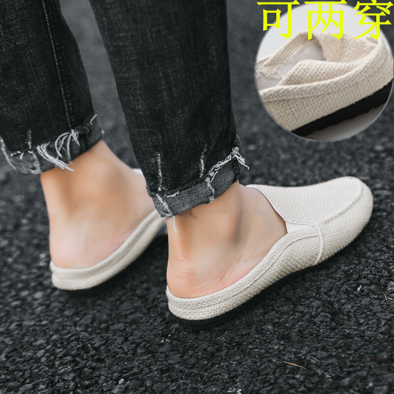 Vasariniai vyriški batai naujo stiliaus batai korėjietiško stiliaus universalūs tinginio batai vienpakopiai laisvalaikio vairavimo kvėpuojantys lininiai batai