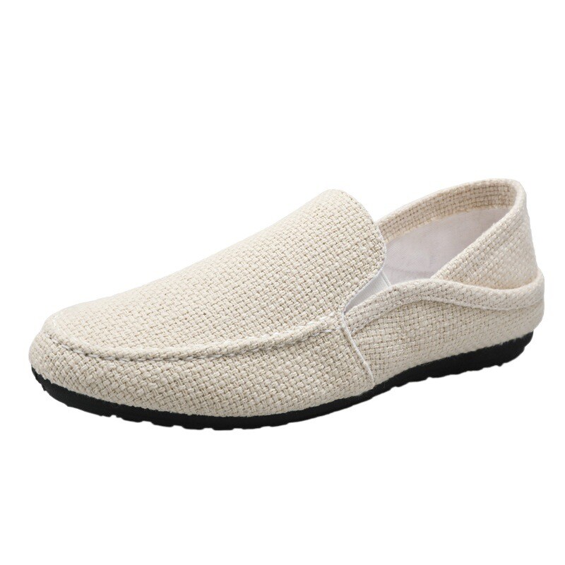 Vasariniai vyriški batai naujo stiliaus batai korėjietiško stiliaus universalūs tinginio batai vienpakopiai laisvalaikio vairavimo kvėpuojantys lininiai batai