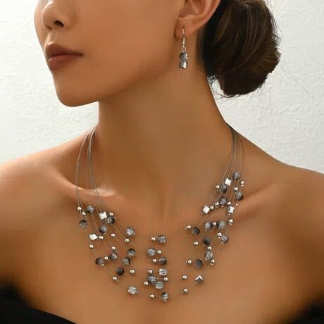 Производители на едро с трансгранична европейска и американска бохемска личност дамски ръчно изработени кристални многослойни колиета в етнически стил