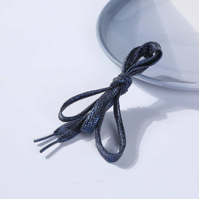 Madingi blizgūs auksiniai perliniai batų raišteliai didmeninė prekyba auksiniai sidabriniai drobiniai batai sportbačiai vyriški ir moteriški modernūs batų raišteliai