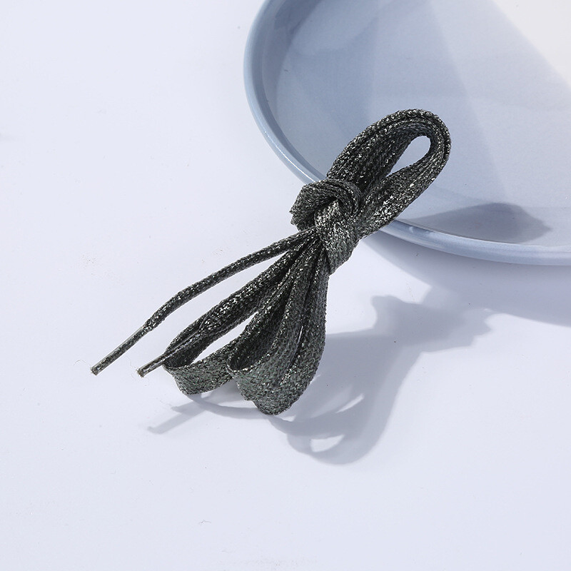 Madingi blizgūs auksiniai perliniai batų raišteliai didmeninė prekyba auksiniai sidabriniai drobiniai batai sportbačiai vyriški ir moteriški modernūs batų raišteliai