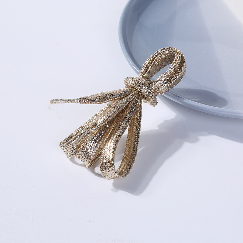 Madingi blizgūs auksiniai perliniai batų raišteliai didmeninė prekyba auksiniai sidabriniai drobiniai batai sportbačiai vyriški ir moteriški modernūs batų raišteliai