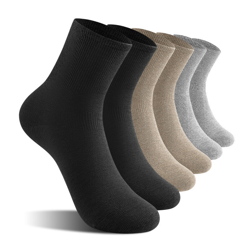 Нови патентовани антибактериални и дезодориращи чорапи за мъже, есен и зима Австралийски памучни големи свободни чорапи за мъже и жени Дълги чорапи без кости