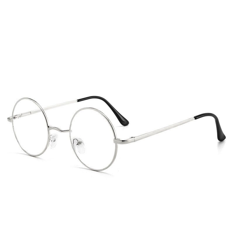 Мъжки очила за четене ретро кръгла рамка възрастни очила защита от радиация висока разделителна способност стари светли очи Корейска версия прилив плоски светлинни очила