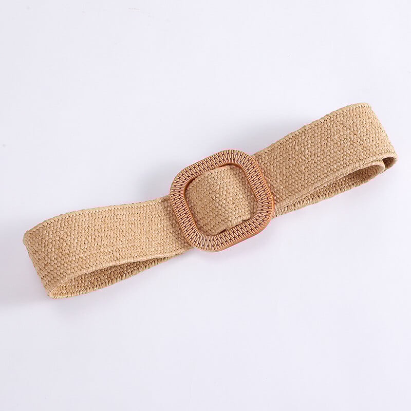 Нов памучен и ленен стил pp сламен колан за жени универсален моден палто с квадратна катарама декоративен колан външна търговия на едро