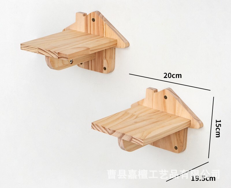 Ново стенно дървено котешко легло домашни консумативи за домашни любимци котешки играчки творческо място дървена катерушка за котки