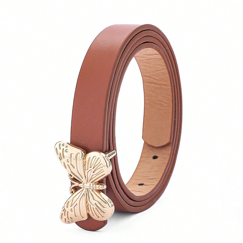 Uus stiil liblikas naiste vöö must-valge lihtne ja painduv kleit vöökoht PU naiste õhuke vöö