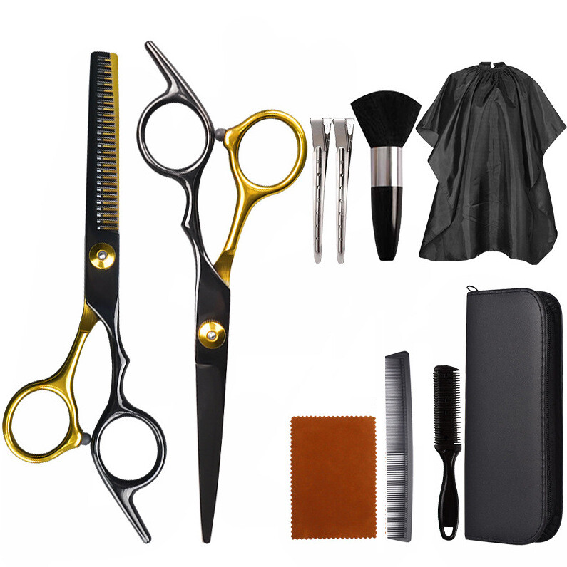 Kirpyklų žirklės 6 colių plokščios žirklės Profesionalios ploninimo žirklės Kirpyklos namų įrankių rinkinys