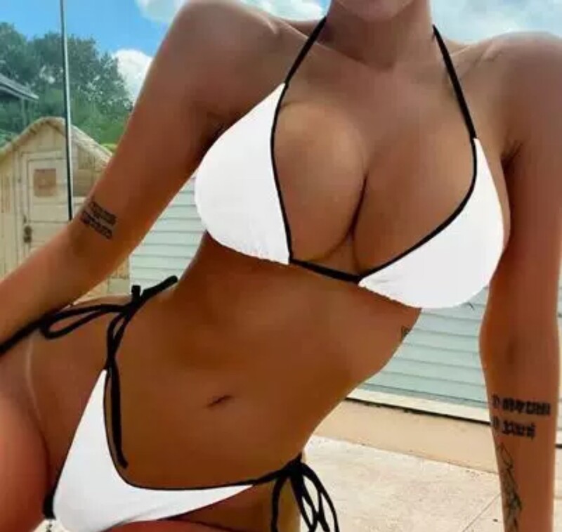 Многоцветни бикини на AliExpress за външна търговия, дамски секси разделени бански костюм, ярка триъгълна чанта, бикини Z0713