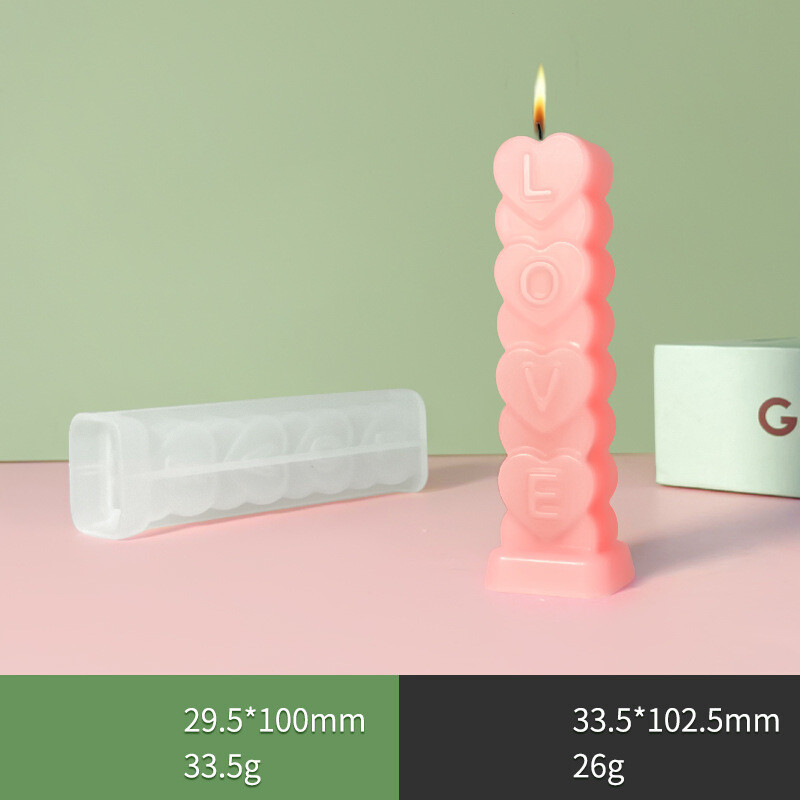 Nauji „pasidaryk pats“ dekoratyviniai papuošalai gipso folija LOVE rankų darbo aromaterapinė žvakės forma difuzoriaus akmens silikoninė forma