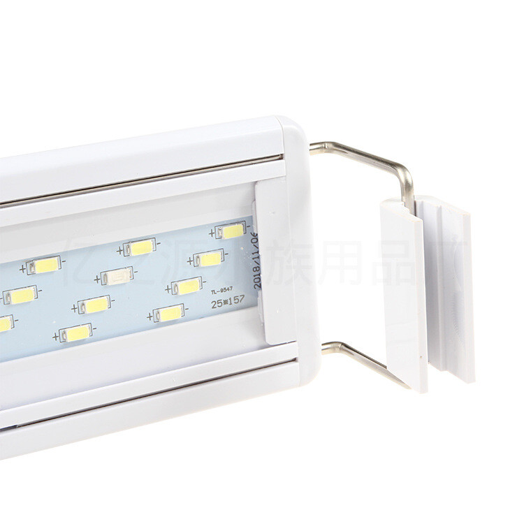 Tarpvalstybinė LED akvariumo lempa, segtukas, šviesa, ištraukiamas akvariumo apkabos apšvietimas, šešios akvariumo apšvietimo eilės, vandens žolės šviesa, spalvinga LED šviesa