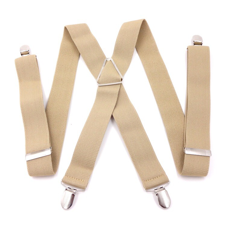 Muške hlače na tregere s četiri kopče za starije osobe i pune odrasle osobe koje nose trokutaste i četverostruke naramenice, šareni stilovi