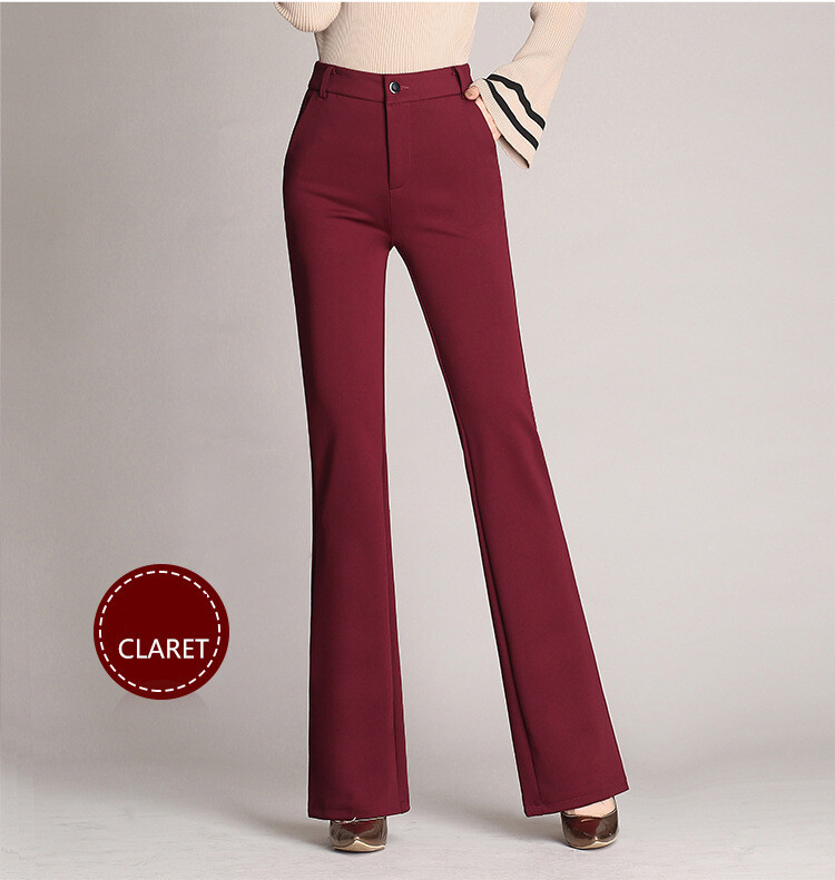 Трансгранична доставка нов стил клош панталон панталон голям размер панталон с камбанка дамски панталон прав работен панталон с висока талия дамски панталон