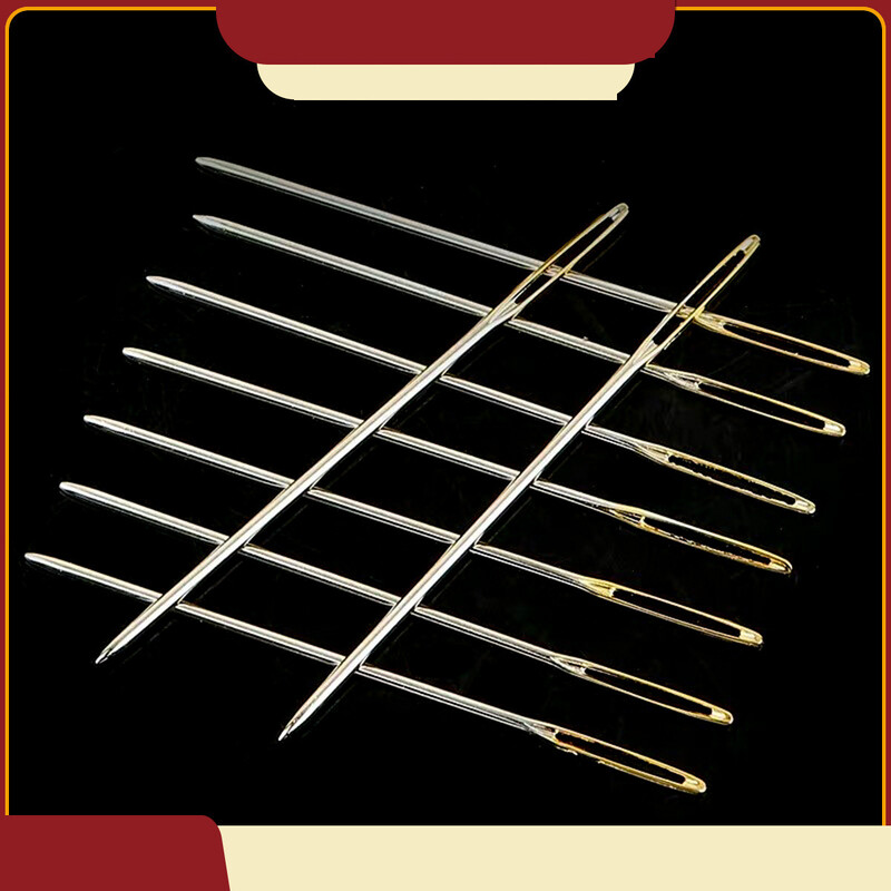 100 vnt auksuodegė adata su vidutinio tinklelio karoliukais siuvinėjimo adata kryžminio dygsnio adata buka aukso uodega adata neduria rankos