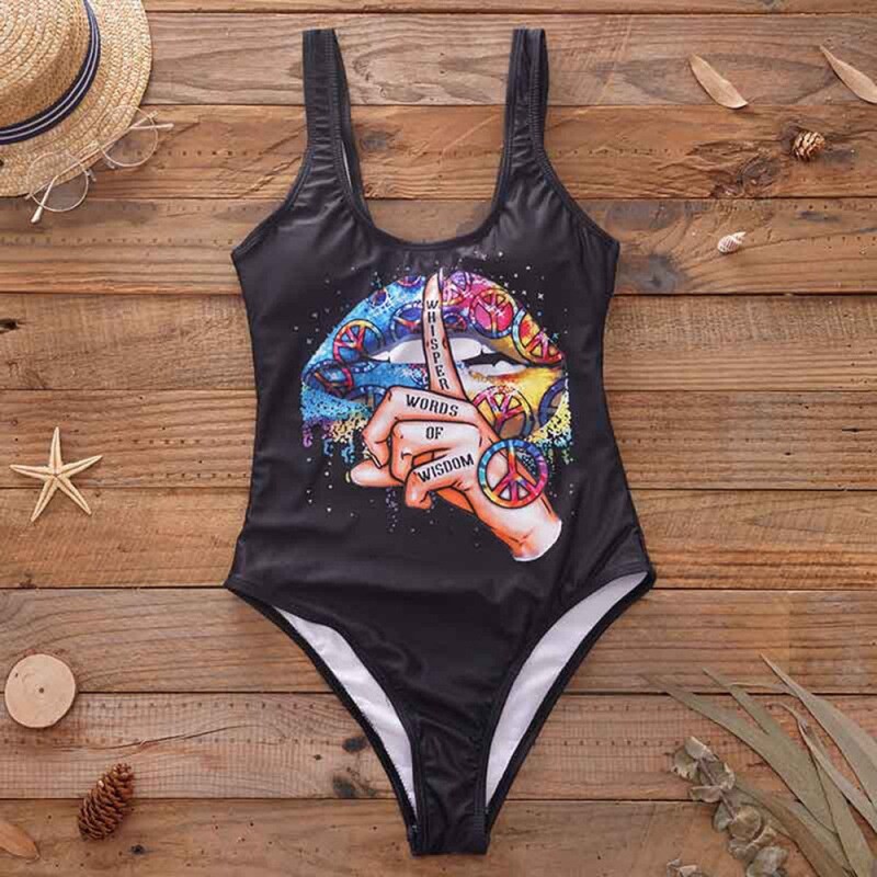 Цял бански костюм дамски бански костюм бикини секси гащеризон бански костюм с щампи дамски плажни костюми плажен бански костюм без гръб