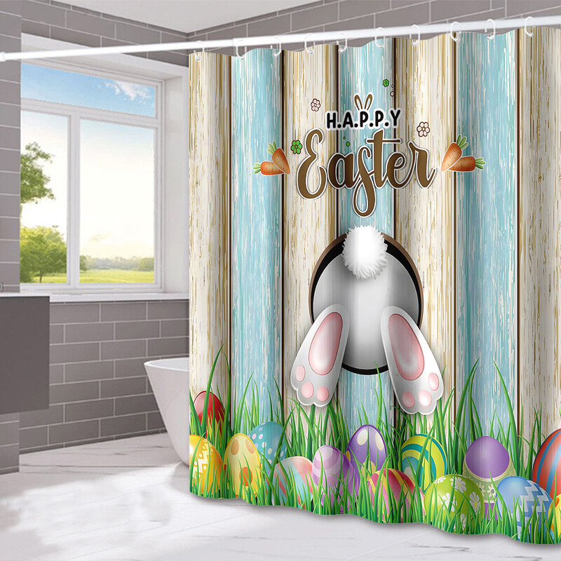 Tarpvalstybinė dušo užuolaida Velykų festivalio dekoravimas dušo užuolaidos namų vonios kambario sauso ir drėgno atskyrimo dušo užuolaidos vandeniui atsparios dušo užuolaidos