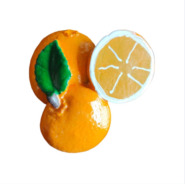 Μεγάλη προσομοίωση ανανάς μαγνήτης ψυγείου 3d τρισδιάστατο jackfruit πορτοκαλί μαγνητικό αυτοκόλλητο μήνυμα μαγνήτης