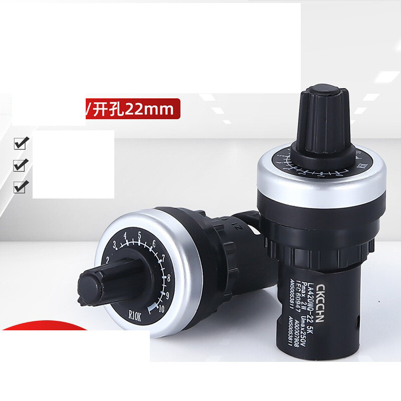 Autentiškas Šanchajaus Xinde potenciometro keitiklio tikslumo greičio reguliatorius 22 mm LA42DWQ-22 1K 5