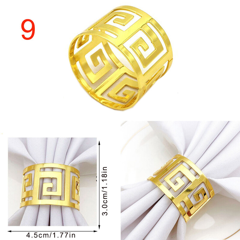 Viešbutis Vakarų maistas metalinis servetėlių sagtis servetėlių žiedas 6vnt servetėlių žiedas auksinis servetėlių žiedas rankšluostis sagtis servetėlių žiedas 