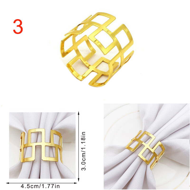 Viešbutis Vakarų maistas metalinis servetėlių sagtis servetėlių žiedas 6vnt servetėlių žiedas auksinis servetėlių žiedas rankšluostis sagtis servetėlių žiedas 