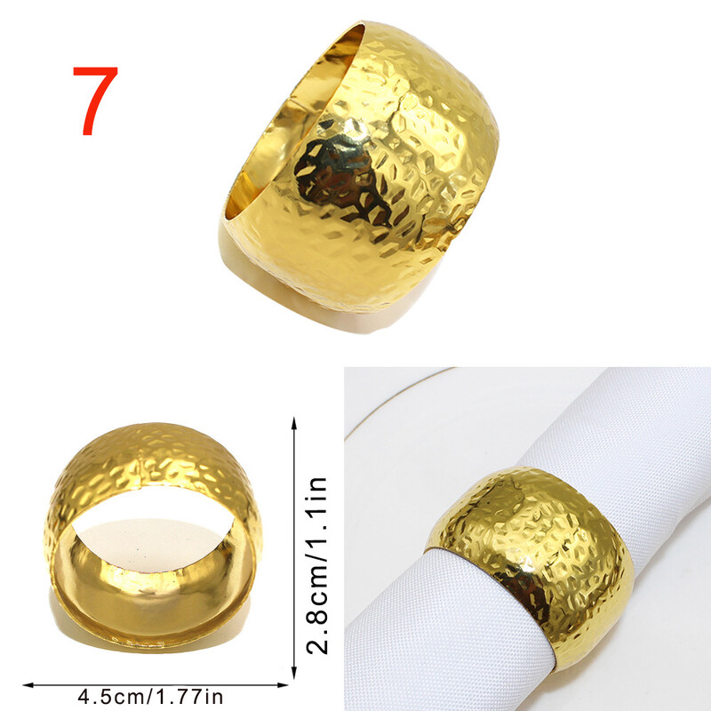 Viešbutis Vakarų maistas metalinis servetėlių sagtis servetėlių žiedas 6vnt servetėlių žiedas auksinis servetėlių žiedas rankšluostis sagtis servetėlių žiedas 