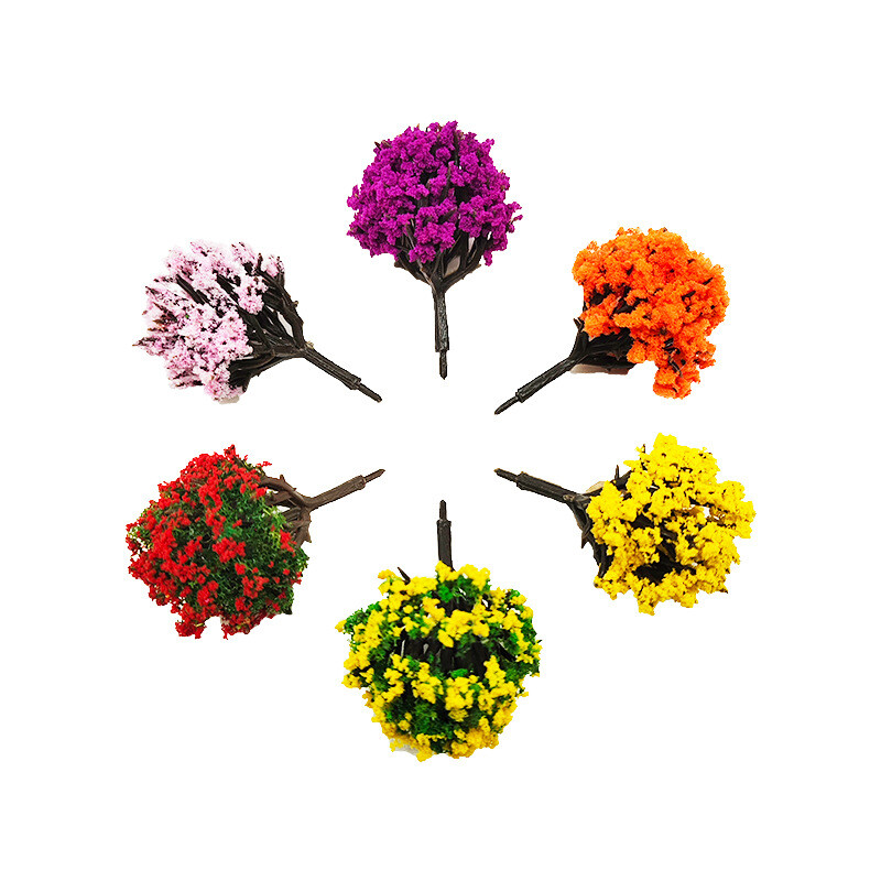 Valmis mudel põõsas lillepuu 1tk käsitsi valmistatud minisimulatsioon mikromaastik väike puu liivalaud hoone ökoloogiline kunst haljastus võltspuu