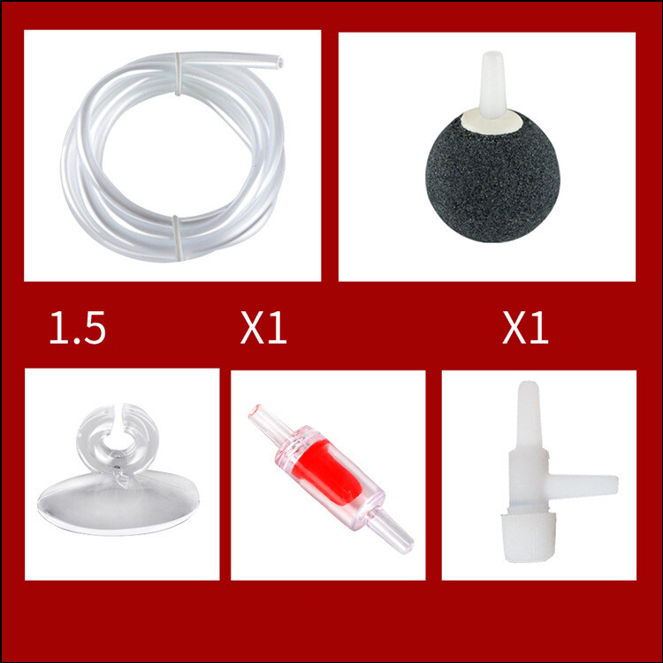 Akvaariumi hapnikutoru, tagasilöögiklapp, reguleerimisventiil, kolmesuunaline ühendus, mullikivi, mulliplaat, nano gaasiplaat, läbipaistev iminapp