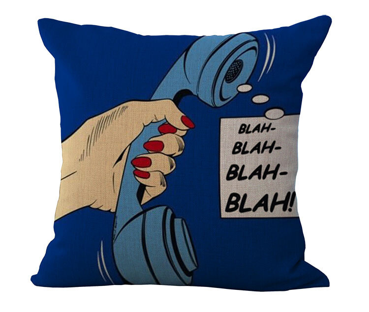 Față de pernă de lenjerie de canapea din desene animate în stil american în stil american