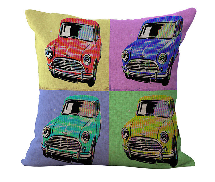 Față de pernă de lenjerie de canapea din desene animate în stil american în stil american