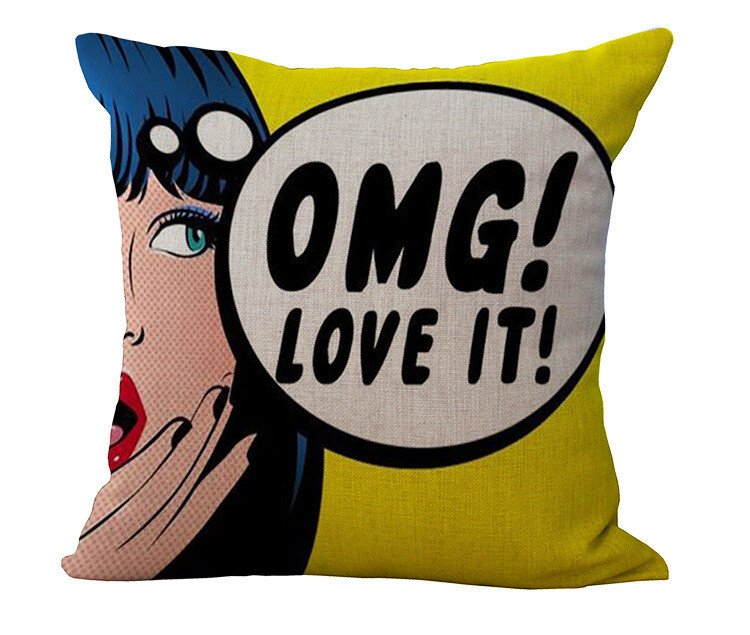 Față de pernă de lenjerie de canapea din desene animate în stil american în stil american