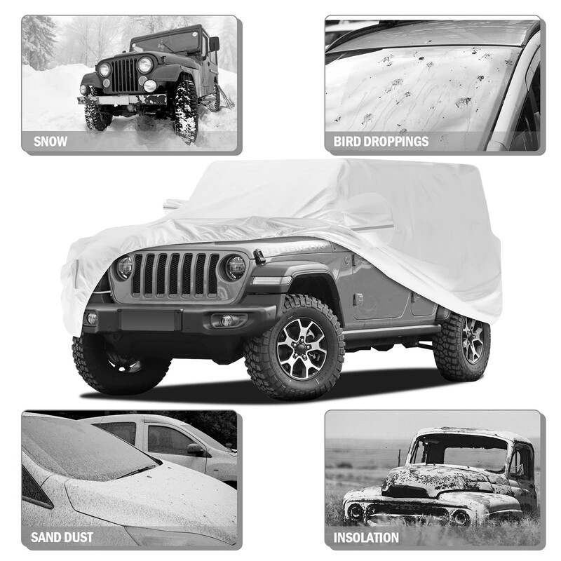 Primjenjivo preko granice auto jeep jeep wrangler JKJL4 vrata 2006-2023 otvoren vjetar i snježni pokrivač