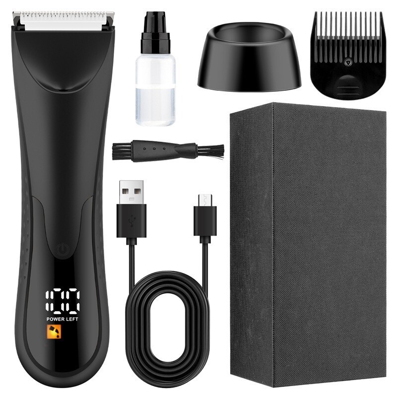 2 u 1 električni trimer za šišanje dlačica na tijelu Vodootporni aparat za šišanje Brijač za muškarce i žene Privatne škare za uklanjanje dlačica na stidnim i nogama