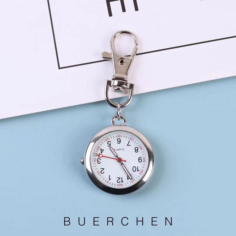 Raktų pakabukas Laikrodis Slaugės laikrodis Moterų egzaminas Mielas kvarcinis laikrodis Studentų gydytojo kišeninis laikrodis